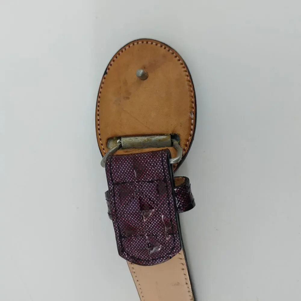 Western Girls Size 28 Belt Purple Patent Leather Textured Cowgirl